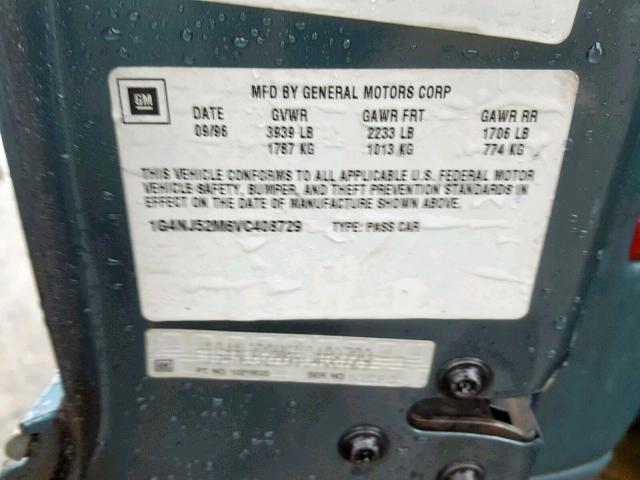 1G4NJ52M6VC408729 - 1997 BUICK SKYLARK GR GREEN photo 10