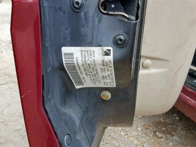 1G8AK52F85Z114435 - 2005 SATURN ION LEVEL MAROON photo 10