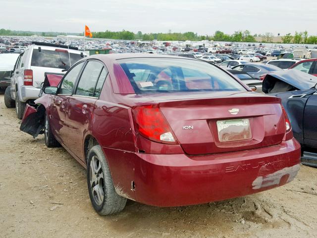 1G8AK52F85Z114435 - 2005 SATURN ION LEVEL MAROON photo 3