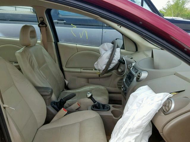 1G8AK52F85Z114435 - 2005 SATURN ION LEVEL MAROON photo 5