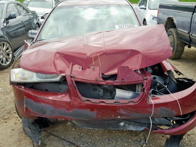 1G8AK52F85Z114435 - 2005 SATURN ION LEVEL MAROON photo 7