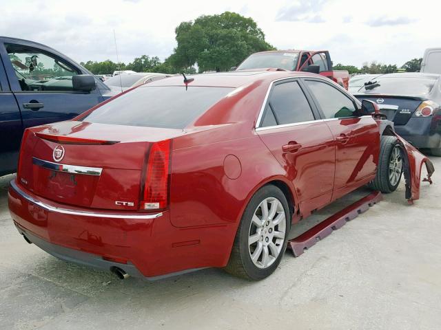 1G6DV57V080181584 - 2008 CADILLAC CTS HI FEA RED photo 4