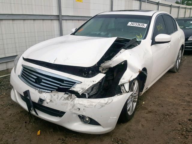 JN1CV6AP5BM501929 - 2011 INFINITI G37 BASE WHITE photo 2