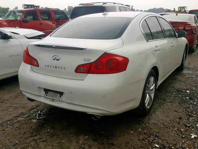 JN1CV6AP5BM501929 - 2011 INFINITI G37 BASE WHITE photo 4