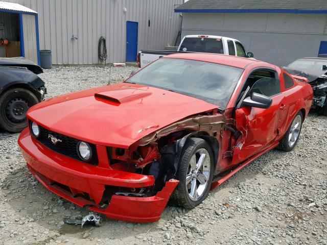 1ZVHT82H785154342 - 2008 FORD MUSTANG GT RED photo 2