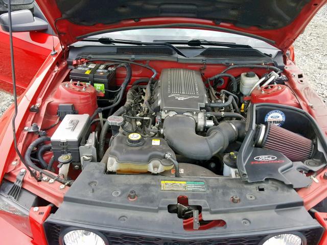 1ZVHT82H785154342 - 2008 FORD MUSTANG GT RED photo 7