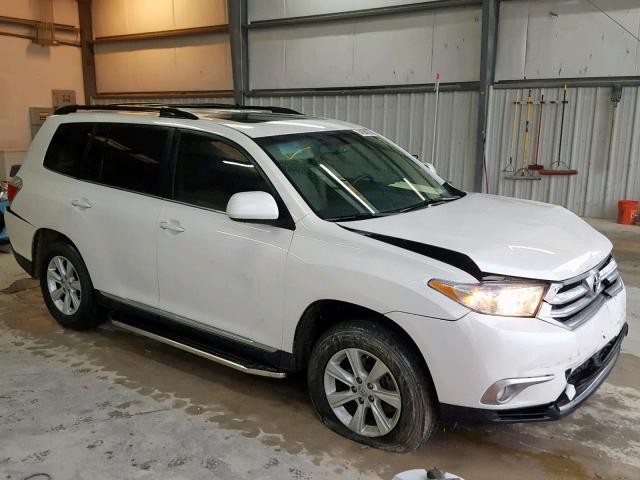 5TDZK3EH4DS142677 - 2013 TOYOTA HIGHLANDER WHITE photo 1