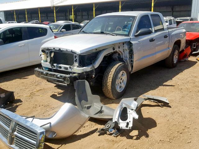 1D7HE48N67S151330 - 2007 DODGE DAKOTA QUA SILVER photo 2