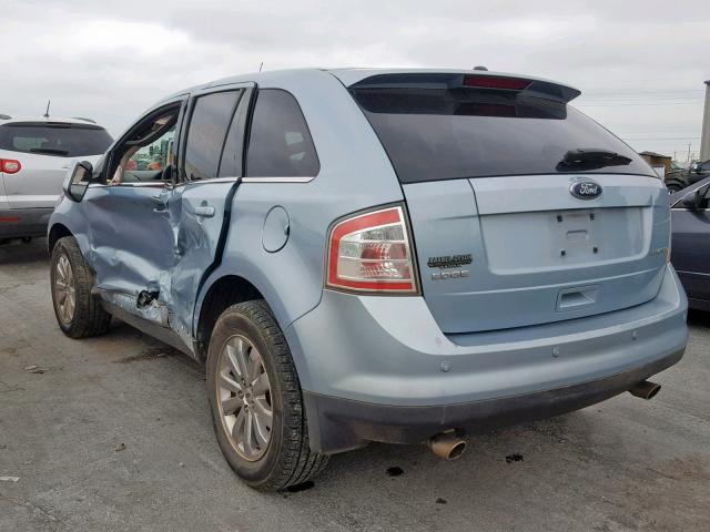 2FMDK39C28BA75508 - 2008 FORD EDGE LIMIT BLUE photo 3