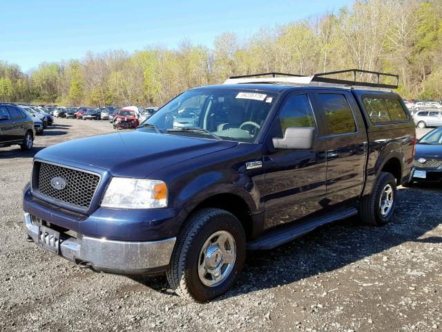 1FTPW14535KE14362 - 2005 FORD F150 SUPER BLUE photo 2