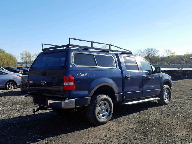 1FTPW14535KE14362 - 2005 FORD F150 SUPER BLUE photo 4