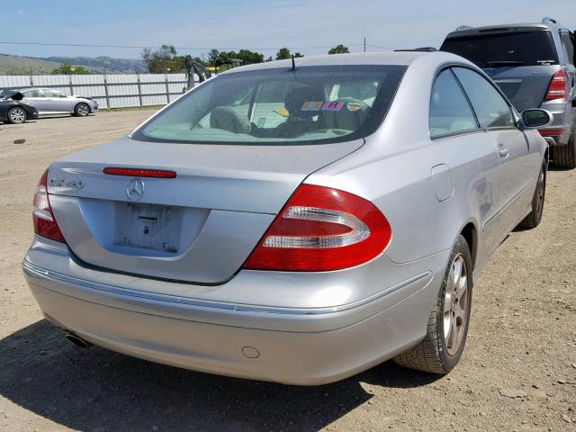 WDBTJ65J84F103828 - 2004 MERCEDES-BENZ CLK 320C SILVER photo 4