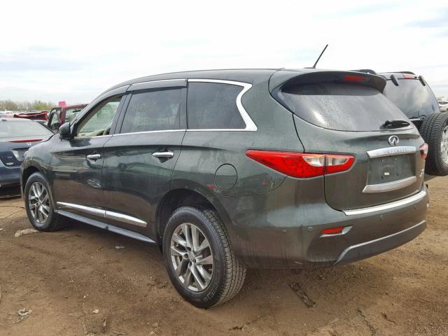 5N1AL0MN9DC316417 - 2013 INFINITI JX35 GREEN photo 3