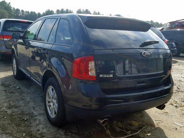 2FMDK3GCXDBA46822 - 2013 FORD EDGE SE BLACK photo 3