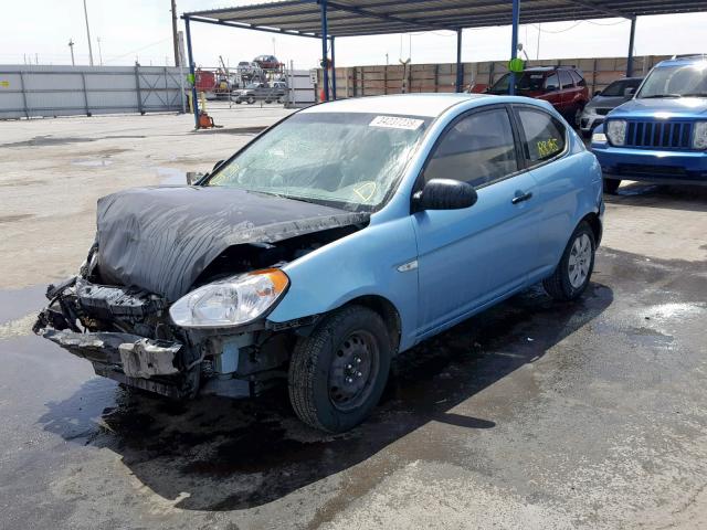 KMHCM36C39U123619 - 2009 HYUNDAI ACCENT GS BLUE photo 2