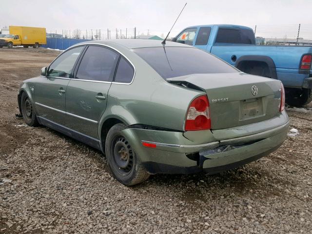 WVWPH63B93P280701 - 2003 VOLKSWAGEN PASSAT GLS GREEN photo 3