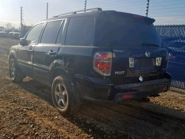 5FNYF183X8B501660 - 2008 HONDA PILOT SE BLACK photo 3