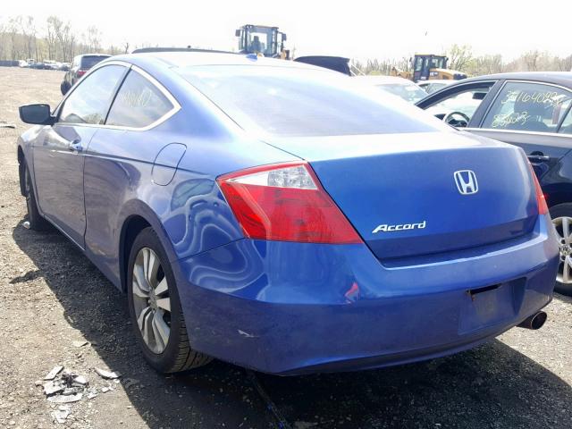 1HGCS12868A009762 - 2008 HONDA ACCORD EXL BLUE photo 3