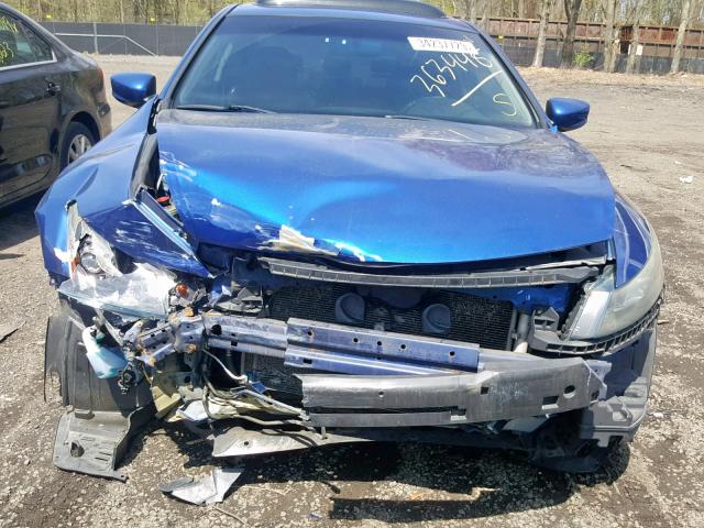 1HGCS12868A009762 - 2008 HONDA ACCORD EXL BLUE photo 9