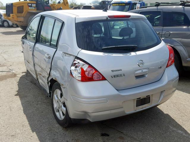 3N1BC13E09L410393 - 2009 NISSAN VERSA S SILVER photo 3