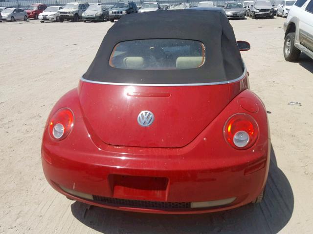 3VWRG31YX6M327081 - 2006 VOLKSWAGEN NEW BEETLE RED photo 9