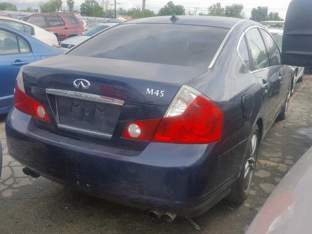 JNKBY01E16M201286 - 2006 INFINITI M45 BASE BLUE photo 4