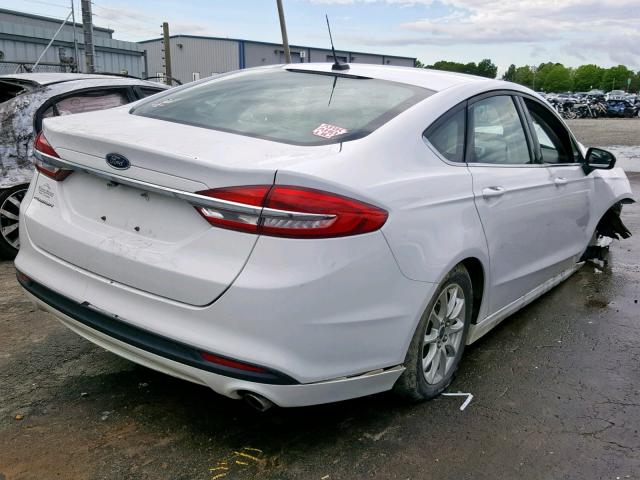 3FA6P0G77HR137804 - 2017 FORD FUSION S WHITE photo 4