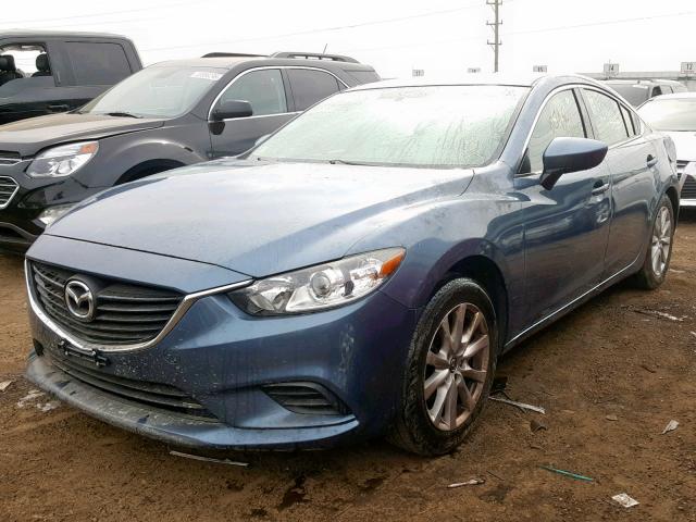 JM1GJ1U59G1424207 - 2016 MAZDA 6 SPORT BLUE photo 2