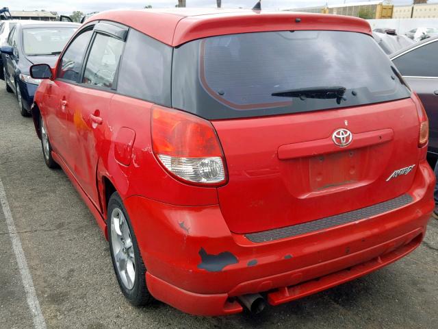 2T1KR32E53C072590 - 2003 TOYOTA MATRIX RED photo 3