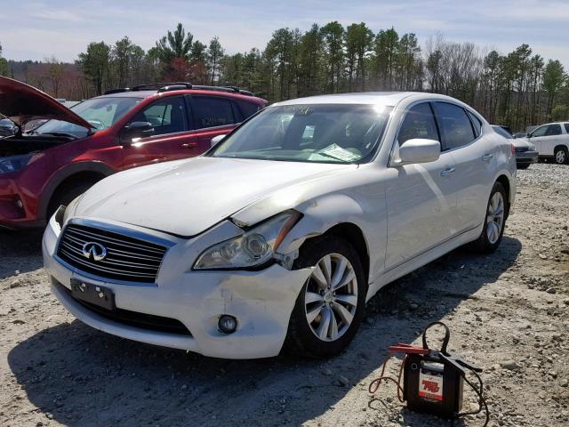 JN1BY1AR1BM373485 - 2011 INFINITI M37 X WHITE photo 2