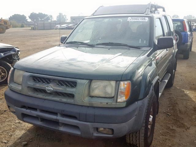 5N1ED28Y3YC565879 - 2000 NISSAN XTERRA GREEN photo 2