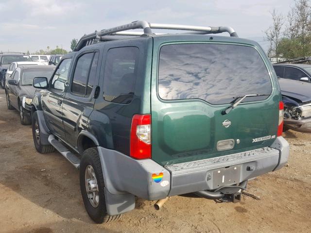 5N1ED28Y3YC565879 - 2000 NISSAN XTERRA GREEN photo 3