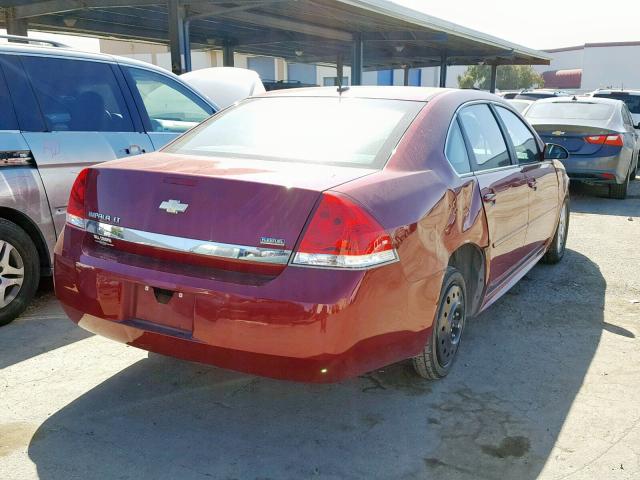 2G1WB5EK3A1114620 - 2010 CHEVROLET IMPALA LT RED photo 4