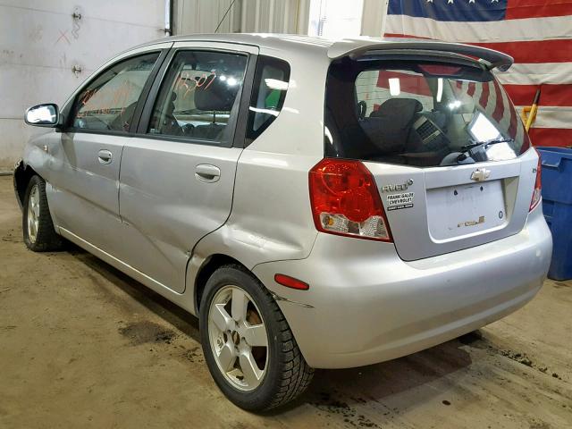 KL1TD66618B116346 - 2008 CHEVROLET AVEO BASE Күміс фото 3