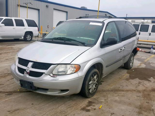 1B4GP44392B622025 - 2002 DODGE CARAVAN SILVER photo 2