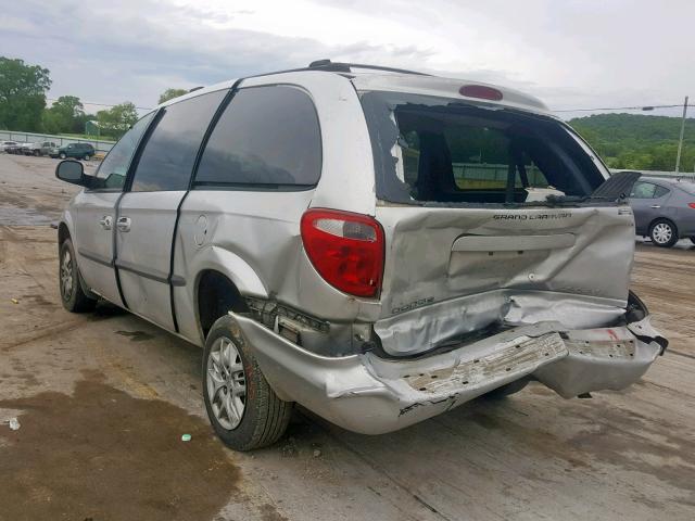 1B4GP44392B622025 - 2002 DODGE CARAVAN SILVER photo 3