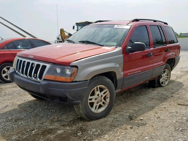 1J4GW48S73C555292 - 2003 JEEP GRAND CHER RED photo 2