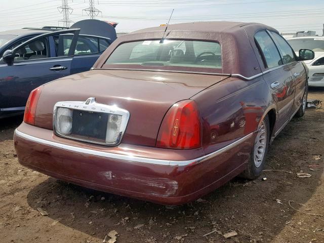 1LNHM83W4YY873264 - 2000 LINCOLN TOWN CAR C BURGUNDY photo 4