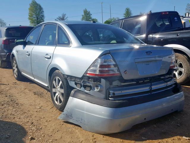 1FAHP24W58G174471 - 2008 FORD TAURUS SEL BLUE photo 3