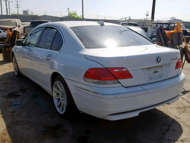 WBAHL83506DT02242 - 2006 BMW 750 I WHITE photo 3