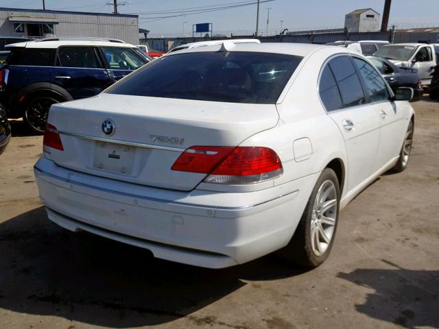 WBAHL83506DT02242 - 2006 BMW 750 I WHITE photo 4