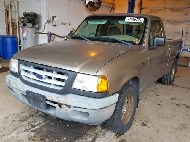 1FTYR10D73PA19934 - 2003 FORD RANGER BEIGE photo 2