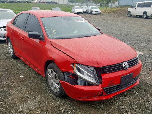 3VW2K7AJ6CM394492 - 2012 VOLKSWAGEN JETTA BASE RED photo 1