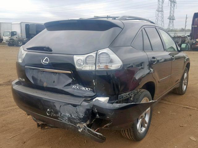 JTJHW31U760032373 - 2006 LEXUS RX 400 BLACK photo 4