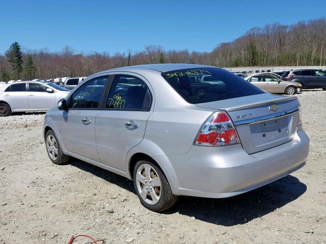 KL1TG56E19B613312 - 2009 CHEVROLET AVEO LT GRAY photo 3