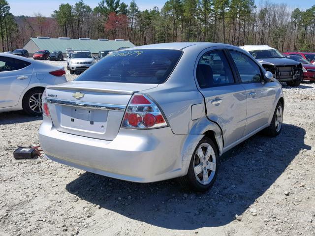 KL1TG56E19B613312 - 2009 CHEVROLET AVEO LT GRAY photo 4