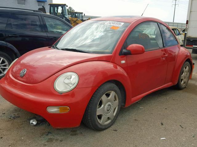 3VWCS21C91M420542 - 2001 VOLKSWAGEN NEW BEETLE წითელი ფოტო 2