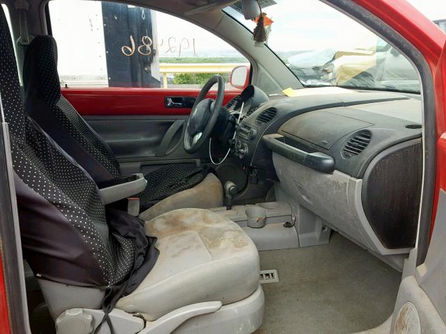 3VWCS21C91M420542 - 2001 VOLKSWAGEN NEW BEETLE წითელი ფოტო 5