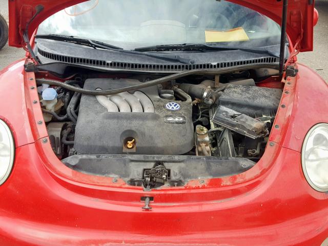 3VWCS21C91M420542 - 2001 VOLKSWAGEN NEW BEETLE წითელი ფოტო 7