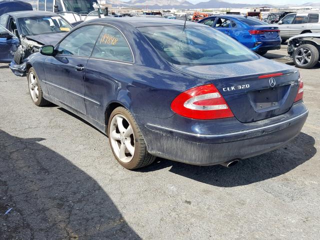 WDBTJ65J74F091753 - 2004 MERCEDES-BENZ CLK 320C BLUE photo 3